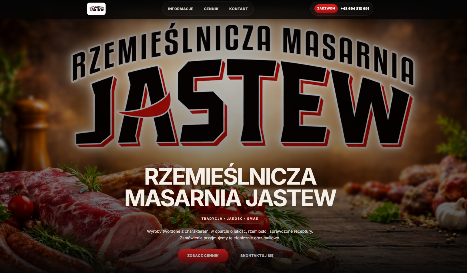 Masarnia Jastew website preview