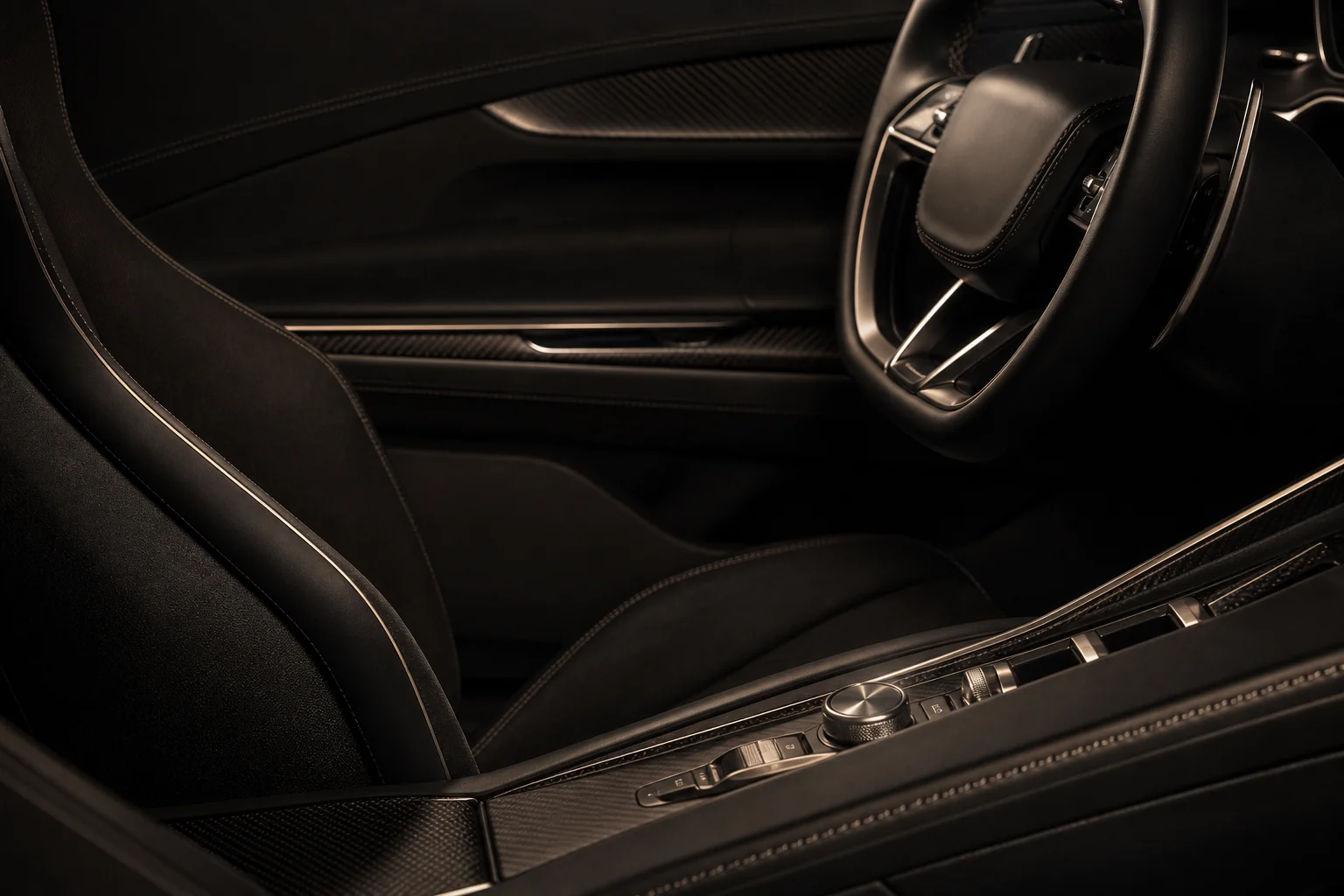 N-01 leather, machined metal and carbon interior materials.